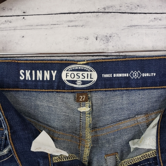 Fossil Classic Mid-Rise Skinny Jeans (Sz 27) - Picture 6 of 7